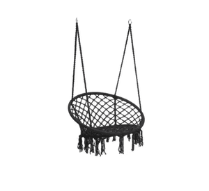 Silla hamaca colgante para terraza o jardín color negro