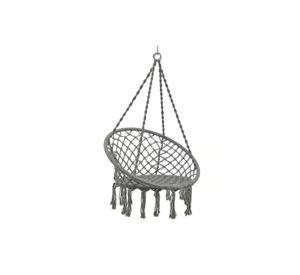 Silla Colgante Muna Tejida Gris Tipo Columpio Decorativa