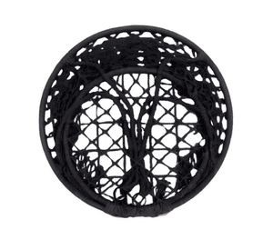 Hamaca silla colgante redonda interior exterior macramé negro