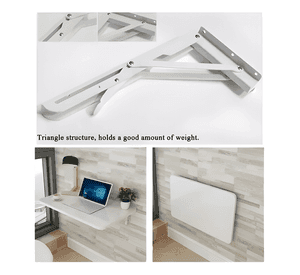 Estante mesa escritorio plegable de pared en madera