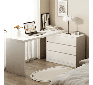Escritorio estudio oficina madera maciza 3 cajones modular