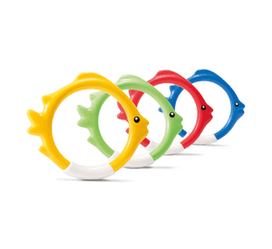 Juego Piscina 4 Anillos de Pez Bajo el Agua Fish