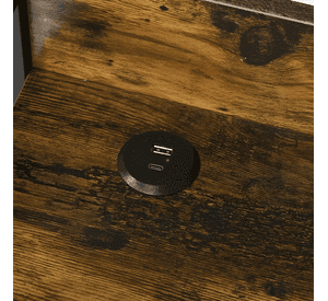 Escritorio industrial USB top living desk-23 Marrón