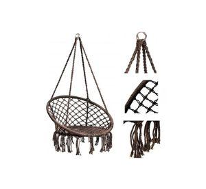 Silla Colgante Muna Tejida Café Tipo Columpio Decorativa