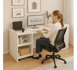 Escritorio plegable para studio 140x44x80 con dos repisa