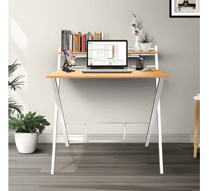 Escritorio plegable relan tripoli compacto simil Blanco