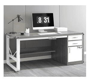 Escritorio moderno con cajoneras 120x60x72cm para oficina