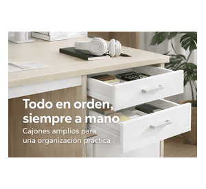 Escritorio moderno con cajoneras 120x60x72cm para oficina