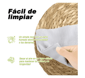 Set 6 individuales mantel fibra natural yute 35 CM redondos