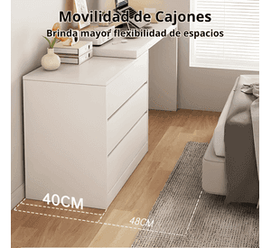 Escritorio estudio oficina madera maciza 3 cajones #2