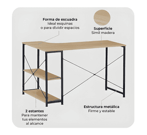 Escritorio minimalista moderno escritorios Marrón