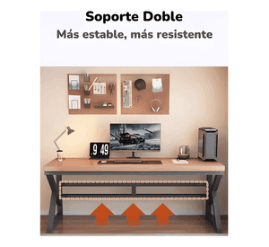 Escritorio de madera diseño k snow 120cm lubabycas #3