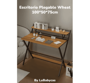 Escritorio plegable 100x50x93cm con repisa