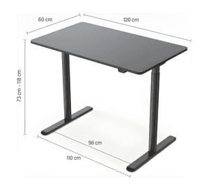 Escritorio home office orion eléctrico form Negro