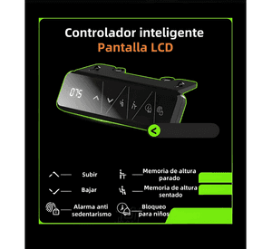 Escritorio eléctrico regulable warrior 140cm lubabycas