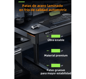 Escritorio eléctrico regulable warrior 140cm lubabycas