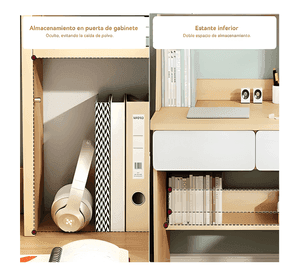 Escritorio con estanteria 80*110cm cajón gabinete oficina