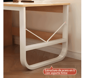 Escritorio oficina grande 2 personas 3 cajones 200x48x73 #4
