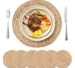 Set 6 individuales mantel fibra natural yute 38 CM pack 6
