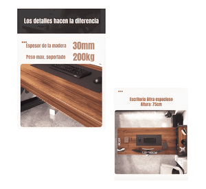 Escritorio mesa comedor gamer 140*60*75cm lubabycas