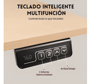 Escritorio eléctrico ajustable con memoria altura 73-118 cm