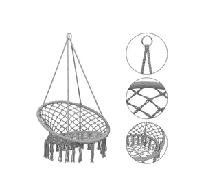 Silla hamaca colgante para terraza o jardín color gris