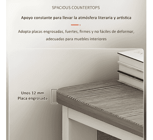 Escritorio con cajones de madera para oficina 100cm Marrón