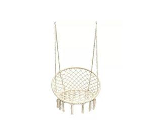 Silla hamaca colgante para terraza o jardín color beige