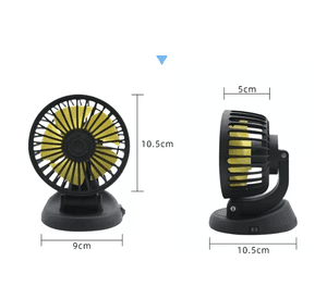 Ventilador Para Auto Giratorio 360° 12v