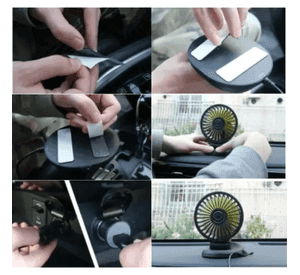 Ventilador Para Auto Giratorio 360° 12v