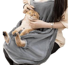 Delantal Porta Gatos Mop Cat Apron Suave Termico Bolsillos