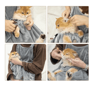 Delantal Porta Gatos Mop Cat Apron Suave Termico Bolsillos