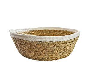 Canasto de Fibra Seagrass 26x9 cm. Natural ø26 x9 cm