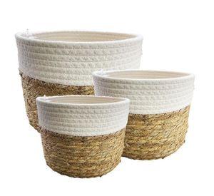 Set de 3 canastos redondos 21-24-29 cm. Natural Set de 3
