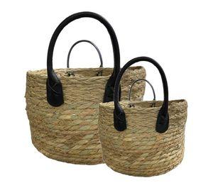 Set de 3 canastos de Fibra Seagrass 27-30 cm. Natural Set de 2