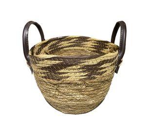 Canasto de Fibra Seagrass 21x21x13 cm. Natural 21x21x13 cm