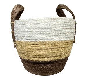 Canasto de Fibra Seagrass 24x20x20 cm. Natural 24x20x20 cm