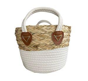 Canasto de Fibra Seagrass 26x26x20 cm. Natural ø26 x20 cm
