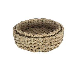Set de 2 canastos de Fibra Seagrass 36-31 cm. Natural Set de 2