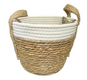 Canasto de Fibra Seagrass 24x19x16 cm. Natural 24x19x16 cm