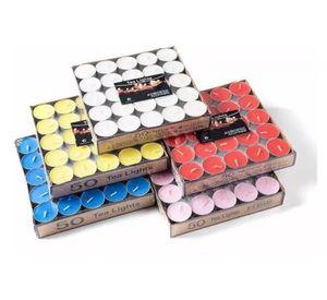 SET DE 50 VELAS TEA LIGHT 0.9 X 3.5 CM AZUL