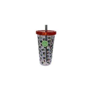 VASO SIMPLE C/BOMBILLA MICKEY 680ML.