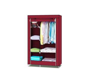 Closet Organizador Armable Tela 2 Cuerpos Wine Red 105x45x175 CM