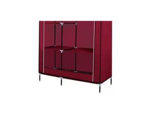 Closet Organizador Armable Tela 2 Cuerpos Wine Red 105x45x175 CM