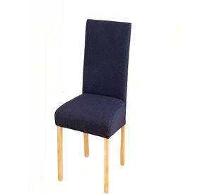 SET DE 6 FUNDAS DE SILLA CON DISEÑO TEXTURIZADO COLORAZUL OSCURO