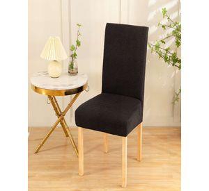 SET DE 6 FUNDAS DE SILLA CON DISEÑO TEXTURIZADO COLORNEGRO