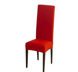 SET DE 6 FUNDAS DE SILLA ELASTICADAS COLOR ROJO