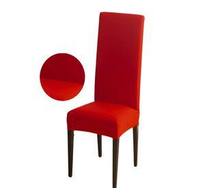 SET DE 6 FUNDAS DE SILLA ELASTICADAS COLOR ROJO