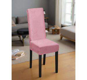 SET DE 6 FUNDAS DE SILLA CON DISEÑO TEXTURIZADO COLORROSADO