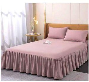 FALDÓN DE CAMA 1.5 PLAZAS PROTECTOR BASE - Rosa